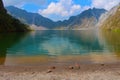 The active volcano Pinatubo and the crater lake, Philippines Royalty Free Stock Photo