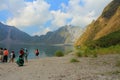 The active volcano Pinatubo and the crater lake, Philippines Royalty Free Stock Photo