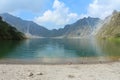 The active volcano Pinatubo and the crater lake, Philippines Royalty Free Stock Photo