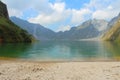 The active volcano Pinatubo and the crater lake, Philippines Royalty Free Stock Photo