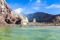 Active Volcano at White Island New Zealand. Volcanic Sulfur Crater Lake. Royalty Free Stock Photo