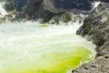 Active Volcano at White Island New Zealand. Volcanic Sulfur Crater Lake. Royalty Free Stock Photo