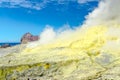 Active Volcano at White Island New Zealand. Volcanic Sulfur Crater Lake. Royalty Free Stock Photo