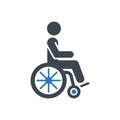 Active Wheelchair User Icon Royalty Free Stock Photo