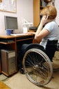 Active wheelchair woman Royalty Free Stock Photo