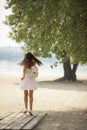 Active Woman on the Beach in Summer Royalty Free Stock Photo