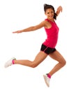 Active woman doing aerobics for a cardio training dancing Royalty Free Stock Photo