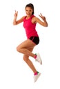 Active woman doing aerobics for a cardio training dancing Royalty Free Stock Photo