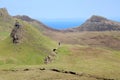 Active woman on Scottish mountains