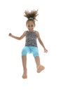 Active Young Joyful Girl Jumping With Joy Royalty Free Stock Photo