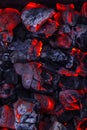 Burning charcoal as a background Royalty Free Stock Photo