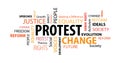 Protest Word Cloud Royalty Free Stock Photo