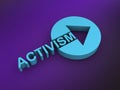 activism word on purple