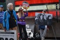 Activist anti-war group gathered along with veterans at Times Square in New York