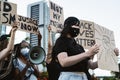 Activist movement protesting against racism and fighting for equality - Demonstrators from different cultures and race protest