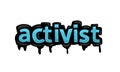 ACTIVIST writing vector design on white background Royalty Free Stock Photo