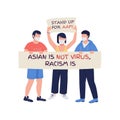 Activists fighting against injustice flat color vector faceless characters
