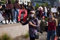 Activists Gather at Freedom Plaza to Support Abortion Rights before Taking Part in the WomenÃ¢â¬â¢s March