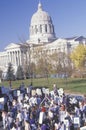 Activists marching