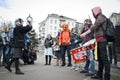 Activists picketed the Russian Embassy