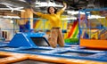 Activities at colorful playground park Royalty Free Stock Photo