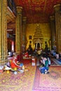 Activities at inside of Wat Simuang.