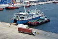 Activities in the port of Tanjung Priok Port Jakarta Royalty Free Stock Photo