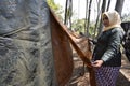 The activities of women batik artisans from Malon Gunung Pati Semarang Indonesia village produce natural patterned batik.