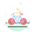 Activity, Bicycle, Bike, Biking, Cycling Abstract Flat Color Icon Template