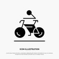 Activity, Bicycle, Bike, Biking, Cycling solid Glyph Icon vector