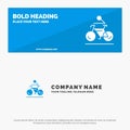 Activity, Bicycle, Bike, Biking, Cycling SOlid Icon Website Banner and Business Logo Template