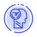 Activity, Brain, Faster, Human, Speed Blue Dotted Line Line Icon