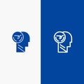Activity, Brain, Faster, Human, Speed Line and Glyph Solid icon Blue banner Line and Glyph Solid icon Blue banner