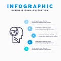 Activity, Brain, Faster, Human, Speed Line icon with 5 steps presentation infographics Background