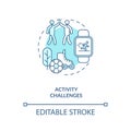 Activity challenges concept icon