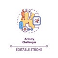 Activity challenges concept icon