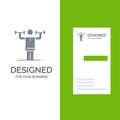 Activity, Discipline, Human, Physical, Strength Grey Logo Design and Business Card Template