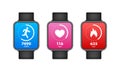 Activity and fitness tracker app. App for morning jogging or fitness. Walk steps. Royalty Free Stock Photo