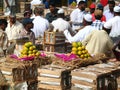 Activity in the fruit market during mango season Royalty Free Stock Photo