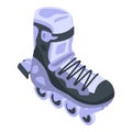 Activity inline skates icon, isometric style