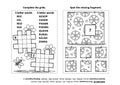 Puzzle page with two puzzles Royalty Free Stock Photo