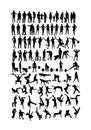 Work and Sport Activity Silhouettes Royalty Free Stock Photo
