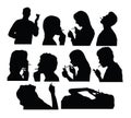 Activity People Silhouettes Royalty Free Stock Photo