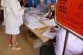 Activity at Polling station during elections day in Spain