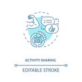 Activity sharing concept icon Royalty Free Stock Photo