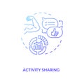 Activity sharing concept icon Royalty Free Stock Photo