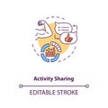 Activity sharing concept icon