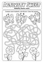 Activity sheet butterfly theme maze