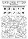 Activity sheet counting game topic 1