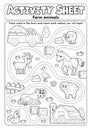 Activity sheet farm animals 2